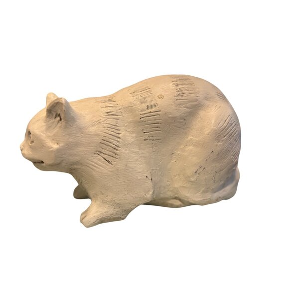 Vintage 1998 Resin Cat Figurine By RaShopman Inc. Handcrafted White - Picture 8 of 16